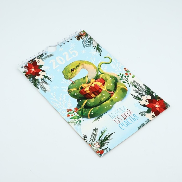 Календарь 2025 настенный, перекидной &laquo;Новый год: 365 дней счастья&raquo;, 15 х 23 см