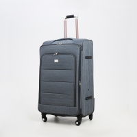 Чемодан большой 95 л (L), отдел на молнии, с расширением, кодовый замок, 4 колеса, наружный карман, цвет серый Чемодан большой 95 л (L), отдел на молнии, с расширением, кодовый замок, 4 колеса, наружный карман, цвет серый