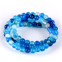 Бусины из натурального камня &laquo;Голубой агат&raquo; набор 90 шт., размер 1 шт. &mdash; 4 мм