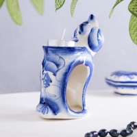 Подсвечник-аромалампа &laquo;Хитрый кот&raquo;, микс, гжель