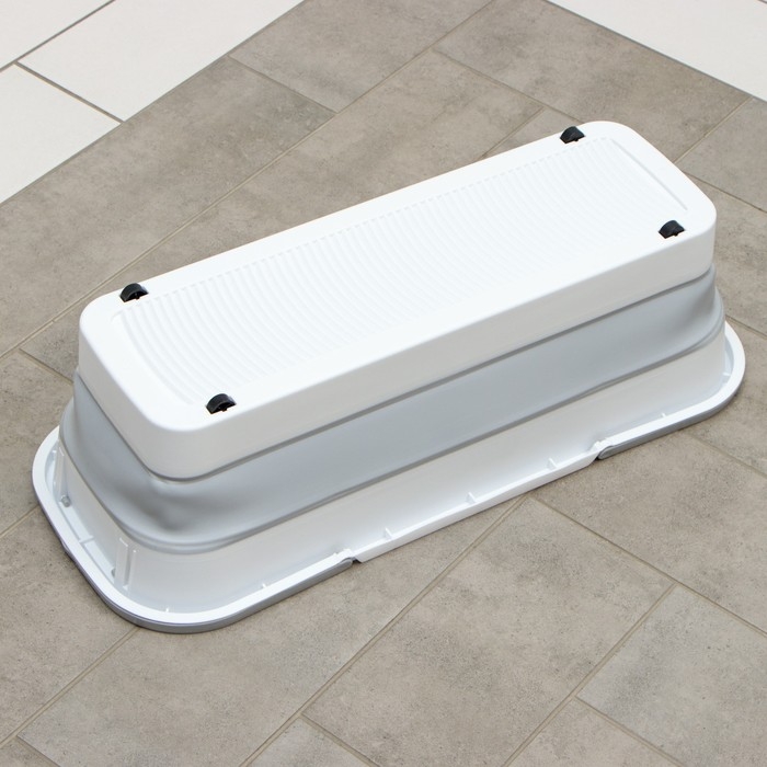 Ведро для уборки складное, 63&times;25&times;20 см (дно 53&times;17 см), цвет серый