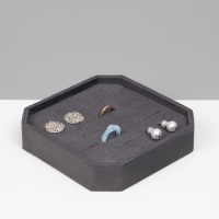 Подставка для колец &laquo;Ромб&raquo;, 26 мест, 16&times;16&times;3,6см, цвет серый