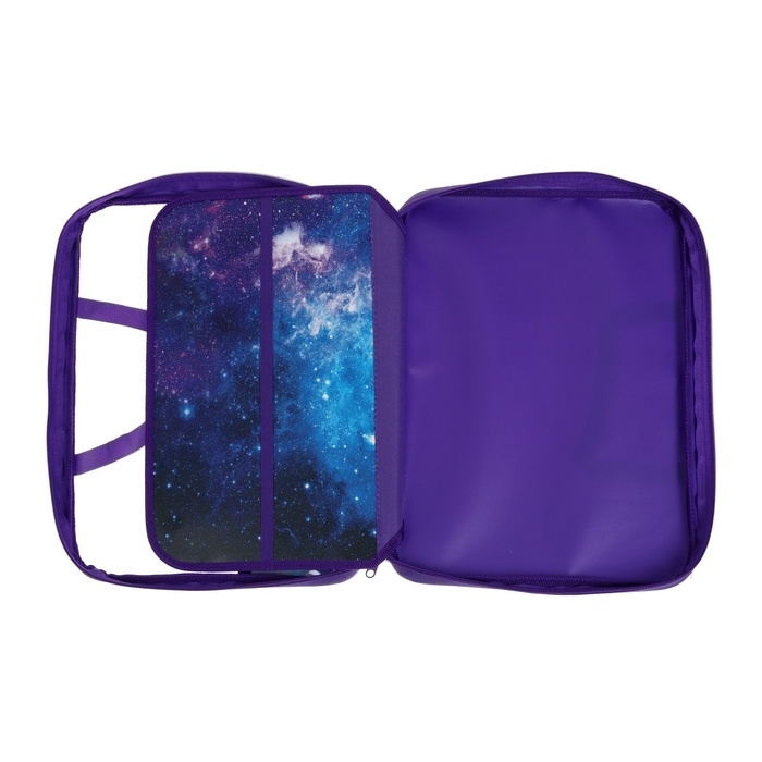 Папка для труда А4, 335 х 260 х 60 мм, с ручками текстиль, ПВХ, с наполнением 13 предметов, Calligrata, ПТР-111, Папка для труда А4, 335 х 260 х 60 мм, с ручками текстиль, ПВХ, с наполнением 13 предметов, Calligrata, ПТР-111, "Ракета"