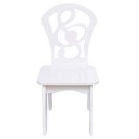 Стул &laquo;Скрипичный ключ&raquo; с фрезерованной спинкой, цвет белый, жесткий