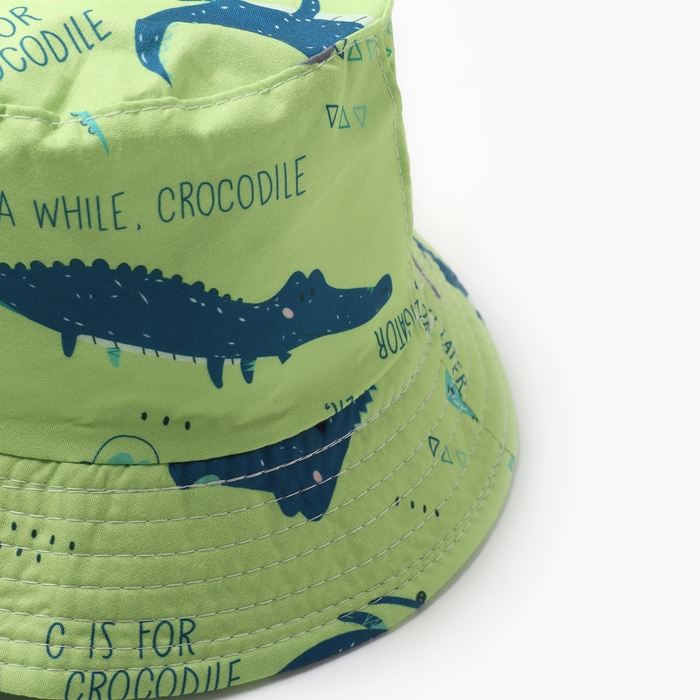 Панама детская KAFTAN "Крокодилы" р.50 зеленый