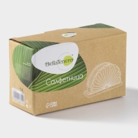 Салфетница фарфоровая на деревянной подставке BellaTenero «Тюльпан», 15,5×9 см, цвет белый Салфетница фарфоровая на деревянной подставке BellaTenero «Тюльпан», 15,5×9 см, цвет белый