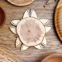 Подставка под горячее «Бабочки», D=11 см, можжевельник Подставка под горячее «Бабочки», D=11 см, можжевельник