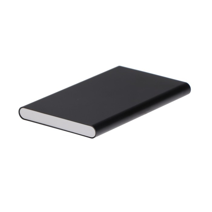 Внешний аккумулятор Luazon PB-17, 4000 мАч, USB, 1 А, индикатор, тонкий корпус,металл,чёрный