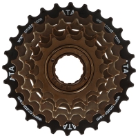Трещотка ATA, 6 скоростей, 14-28T, цвет чёрно-коричневый Трещотка ATA, 6 скоростей, 14-28T, цвет чёрно-коричневый