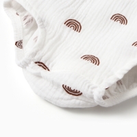 Комбинезон с рюшами Крошка Я Муслин,р. 68-74, молочный