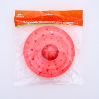 Игровой комплекс "Пижон" для кошек с 3 шариками, 24,5 х 24,5 х 13 см, розовый