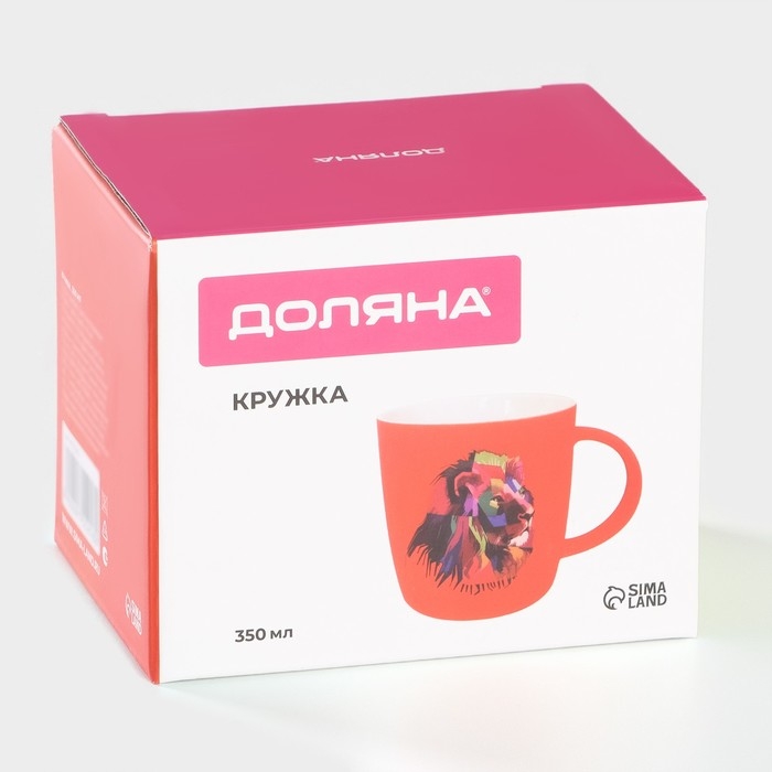 Кружка фарфоровая &laquo;Лев&raquo;, 350 мл