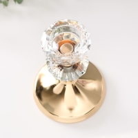 Подсвечник металл на 1 свечу d=4 см "Вазир" золото 11х11х16,5 см