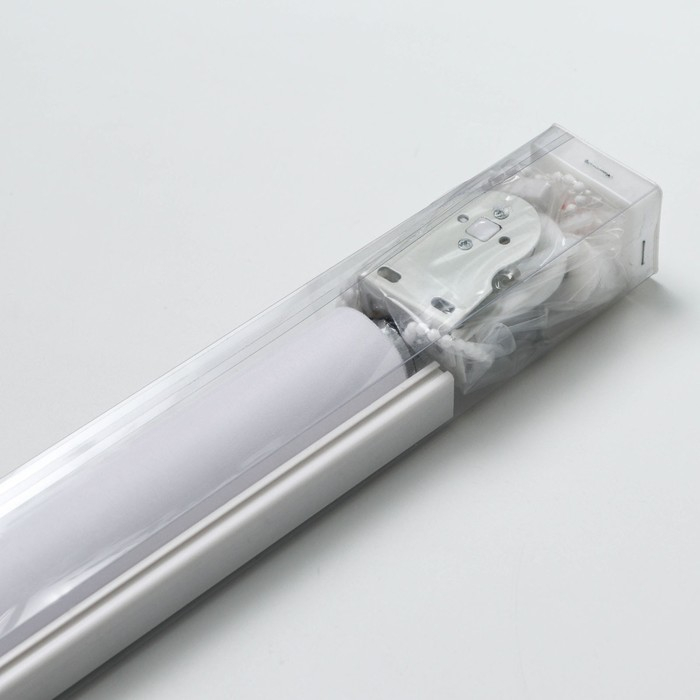 Штора рулонная &laquo;Механика&raquo;, 90&times;180 см (с учётом креплений 3,5 см), цвет белый