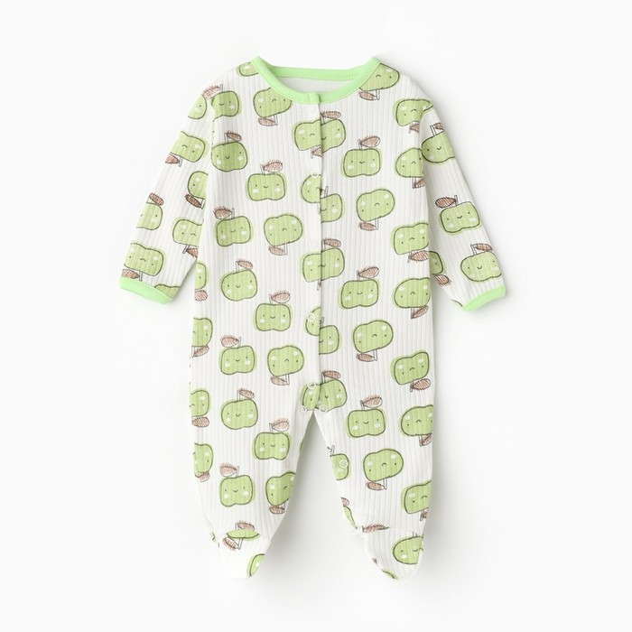 Комбинезон детский (3 шт.), цвет жёлтый/красный/зелёный, рост 62 см