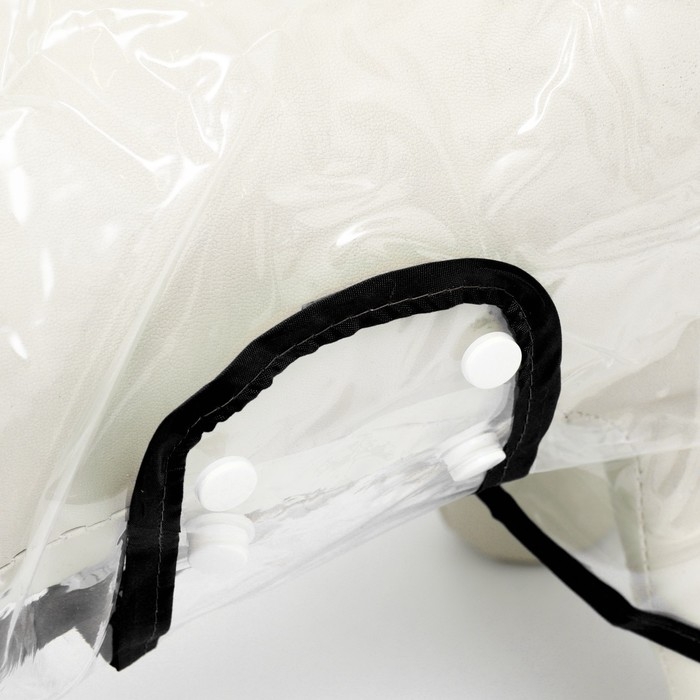 Дождевик для собак, размер M (ДС 26, ОГ 38-41, ОШ 40 см), чёрный