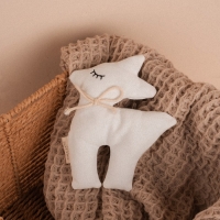 Мягкая игрушка &laquo;Оленёнок&raquo;, 15 см, цвет белый, с бантиком