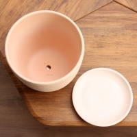 Горшок цветочный Гнездо бежевый крокус №4, 4,2 л, d - 20,8 см