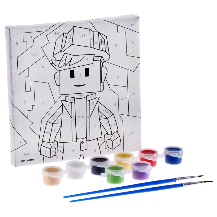 Картина по номерам для детей &laquo;Игровой мир&raquo;,&lrm; 15 х 15 см