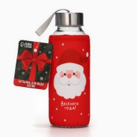 Бутылка для воды в чехле новогодняя SVOBODA VOLI &laquo;Веселого года&raquo;, 350 мл