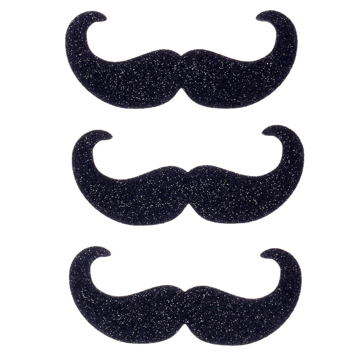 Карнавальные усы &laquo;Пуаро&raquo;, на клеевой основе, набор 3 штуки