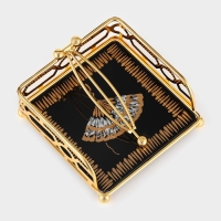 Салфетница &laquo;Веер&raquo;, 15&times;15&times;6, цвет золотой