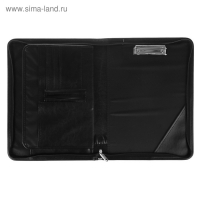 Пaпка деловая, искусственная кожа, для бумаг, 360 х 260 х 30 мм, с металлическим прижимом, 3Д07 "Крокодил", чёрная Пaпка деловая, искусственная кожа, для бумаг, 360 х 260 х 30 мм, с металлическим прижимом, 3Д07 "Крокодил", чёрная