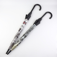 Зонт - трость полуавтоматический &laquo;Города&raquo;, 8 спиц, R = 40/60 см, D = 120 см, рисунок МИКС