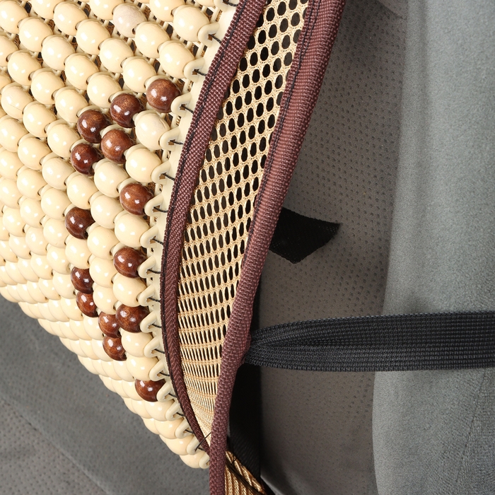 Ортопедическая спинка на сиденье с массажером, 40&times;40 см, бежевый