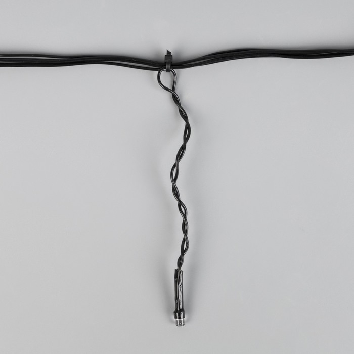 Гирлянда &laquo;Бахрома&raquo; 1.8 &times; 0.5 м, IP20, тёмная нить, 48 LED, свечение синее, 8 режимов, 220 В