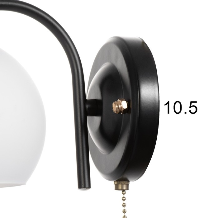 Бра 2198/1 E27 40Вт черно-золотой 22х13х16 см