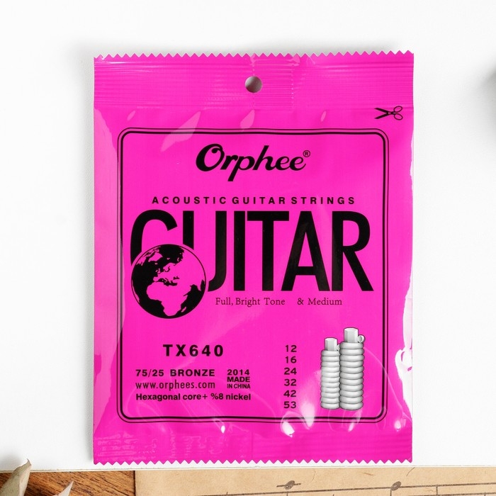 Струны для акустической гитары Orphee TX640, 012-053, фосфорная бронза Струны для акустической гитары Orphee TX640, 012-053, фосфорная бронза