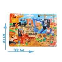 Пазл в металлической коробке «Строим, роем и везём», 54 элемента Пазл в металлической коробке «Строим, роем и везём», 54 элемента