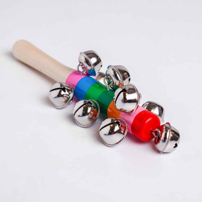 Деревянная музыкальная игрушка «Бубенцы радуга», 18 см Деревянная музыкальная игрушка «Бубенцы радуга», 18 см