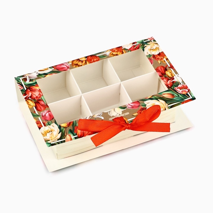 Коробка под 6 конфет с ячейками &laquo;Самой прекрасной&raquo; 14.5 х 9.5 х 3.5 см