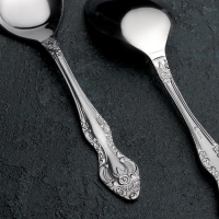 Ложка для салата «Тройка», h=21,5 см, толщина 2,5 мм, цвет серебряный Ложка для салата «Тройка», h=21,5 см, толщина 2,5 мм, цвет серебряный