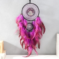 Ловец снов 2 кольца "Дерево жизни" фиолетовый d=7 b и 16 см 16х60 см Ловец снов 2 кольца "Дерево жизни" фиолетовый d=7 b и 16 см 16х60 см