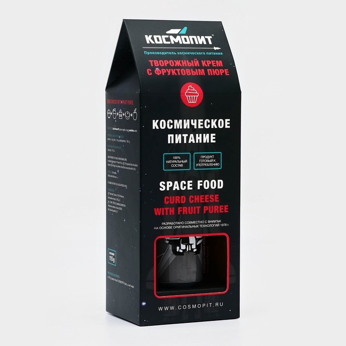 Космическое питание Космическое питание "Творожный крем с фруктовым пюре", 115 г, в тюбике