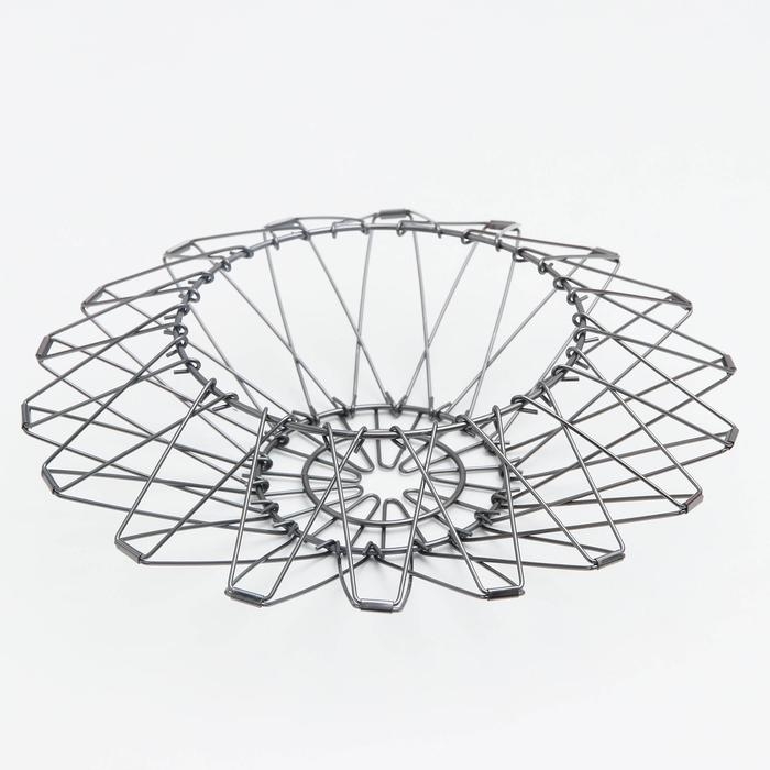 Фруктовница Доляна, раскладная, 29&times;29&times;4,5 см, цвет графит