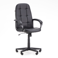 Кресло руководителя Бюрократ CH 002 черный, экокожа, пластик