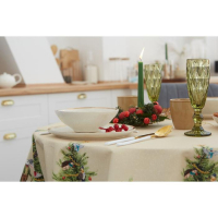Скатерть новогодняя Этель "Noble Christmas" d=220 +/- 3см с ГМВО, 100% хлопок, саржа 190 гр/м2 Скатерть новогодняя Этель "Noble Christmas" d=220 +/- 3см с ГМВО, 100% хлопок, саржа 190 гр/м2