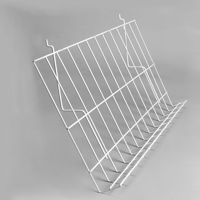 Полка проволочная для экономпанелей, наклонная, 70 градусов, 60&times;33,4, цвет белый