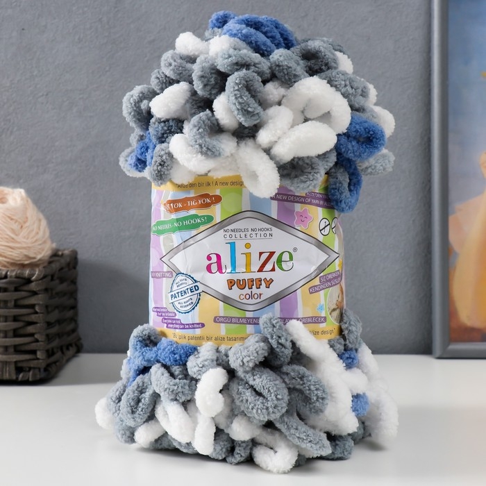 Пряжа Пряжа "Puffy color" 100 % микрополиэстер 9м/100г (6075)