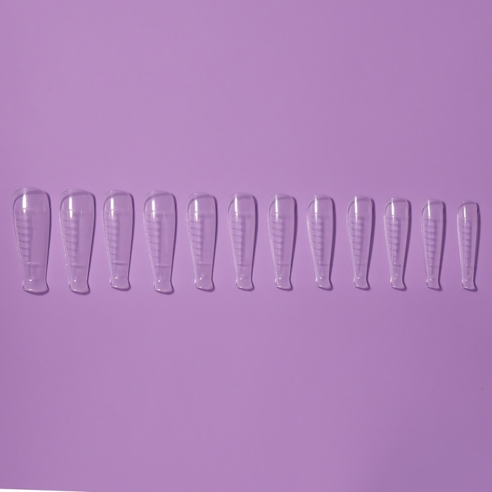 Верхние формы для наращивания, набор 120 шт, форма балерина, прозрачные Верхние формы для наращивания, набор 120 шт, форма балерина, прозрачные