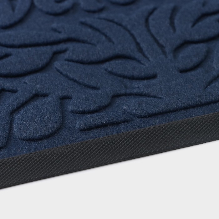 Коврик придверный Доляна Welcome, с окантовкой, влаговпитывающий, 40&times;60 см, цвет МИКС