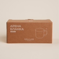 Набор кружек керамических SL Home &laquo;Арена Бланка&raquo;, 280 мл, цвет белый