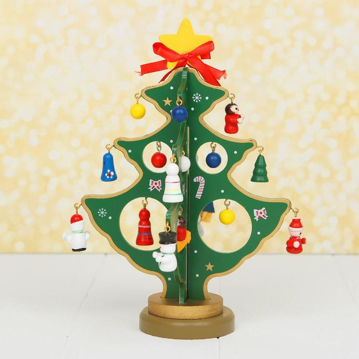 Сувенир новогодний Сувенир новогодний "Елка на подставке" (градиент, цвет микс)