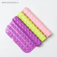 Коврик противоскользящий на присосках Доляна &laquo;Пузырьки&raquo;, 39&times;101 см, цвет МИКС