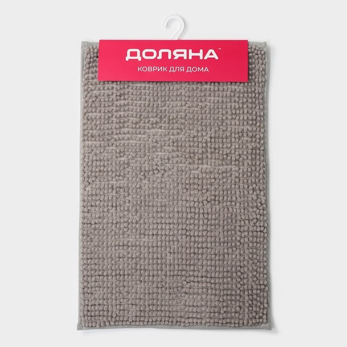 Коврик для ванной Доляна «Букли», 40×60 см, цвет серый Коврик для ванной Доляна «Букли», 40×60 см, цвет серый