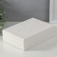 Шкатулка кожзам для украшений "Стёганная. Полоски. Бант" белая 17х24х7 см Шкатулка кожзам для украшений "Стёганная. Полоски. Бант" белая 17х24х7 см